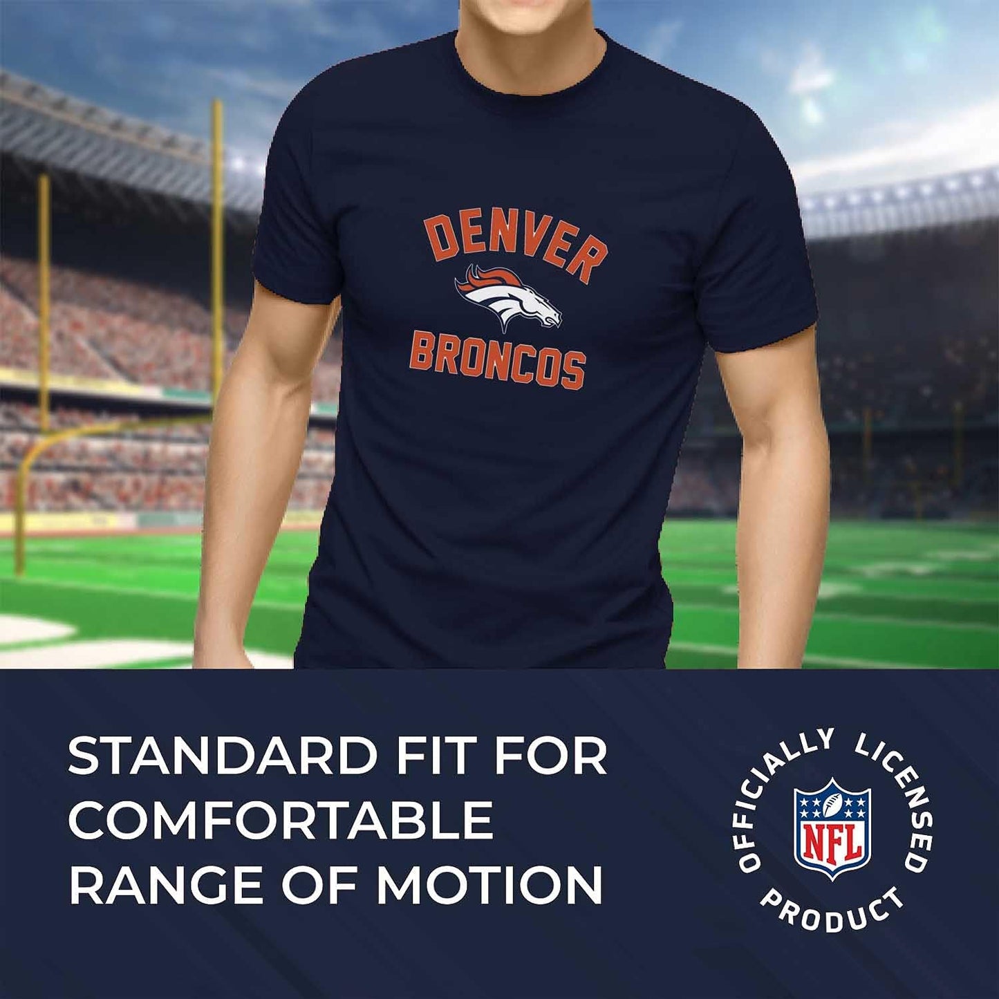 NFL Adult Gameday T-Shirt - Cotton Blend - Tagless - Semi-Fitted - Unleash Your Team Spirit during Game Day