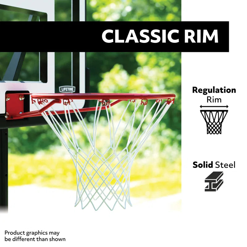 Height Adjustable Portable Basketball Hoop (44" Impact Backboard)