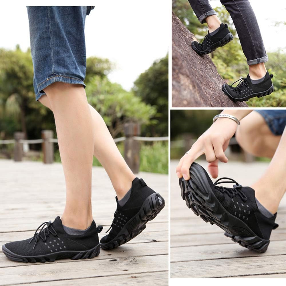 Mens Womens Walking Shoes Lightweight Breathable Slip-On Jogging Sock Sneakers Trail Runners