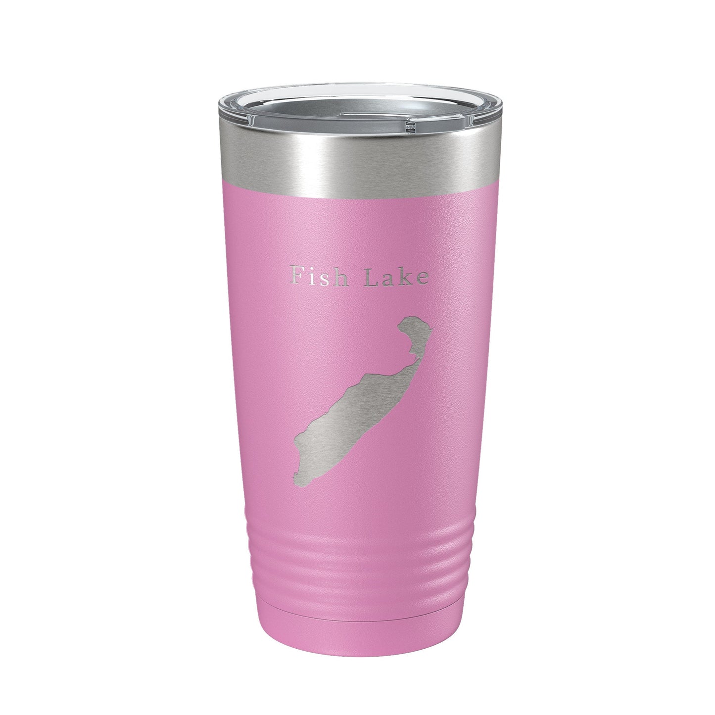 Fish Lake Map Tumbler Travel Mug Insulated Laser Engraved Coffee Cup Utah 20 oz