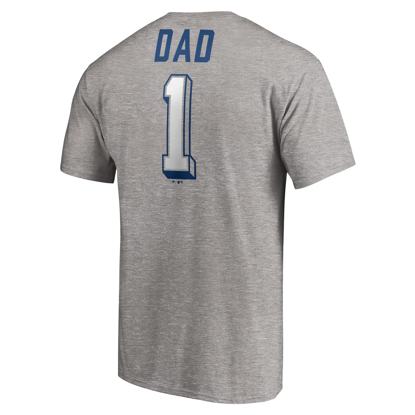 Men'S Heather Gray Los Angeles Dodgers Number One Dad T-Shirt