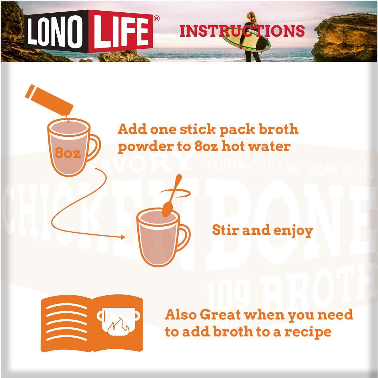 LONLF CHKN BONE BRTH STK ( 6 X 0.56 OZ )-4