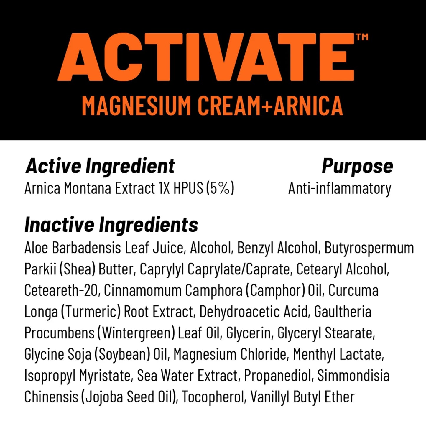 (2 Pack) KT Health Activate Warming Magnesium Cream, Pre-Workout Anti-Stiff Muscle Rub, White, 1 Ea