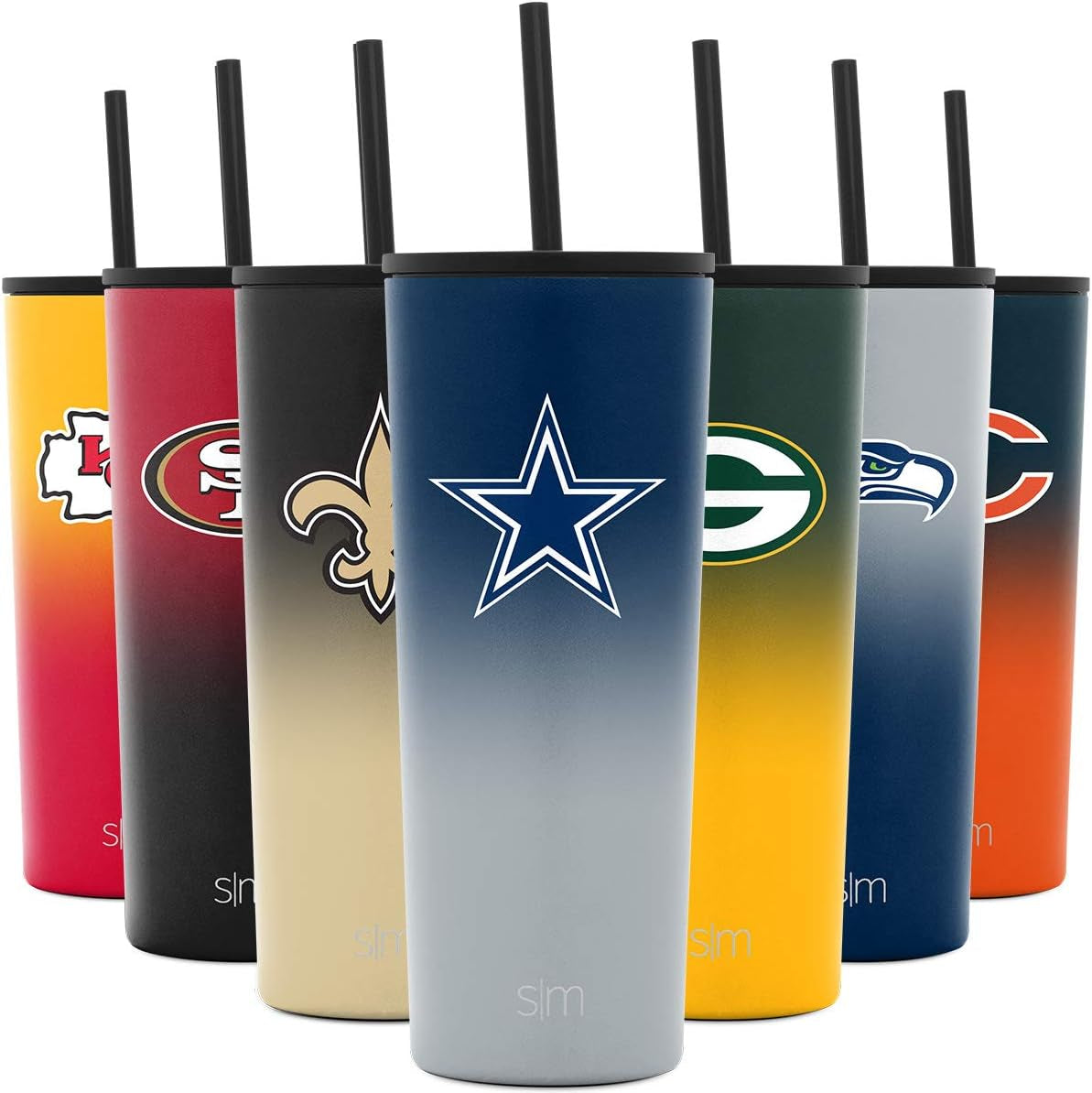 Officially Licensed NFL Dallas Cowboys Insulated Tumbler with Straw and Flip Lids | Gifts for Men and Women 24Oz Travel Mug Thermos | Classic Collection | Dallas Cowboys