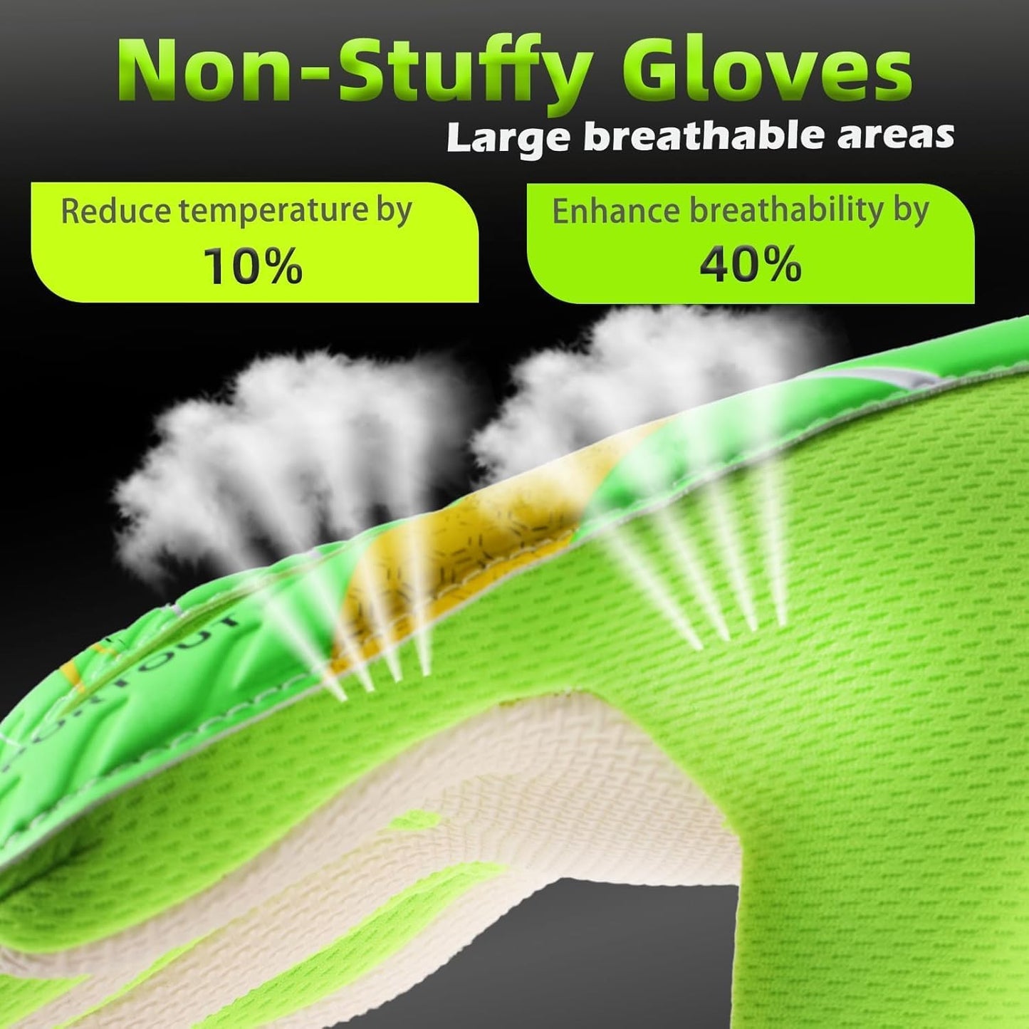 Kids Goalkeeper Gloves, Soccer Gloves with Double Wrist Protection and Non-Slip Wear Resistant Latex Material to Give Protection to Prevent Injuries