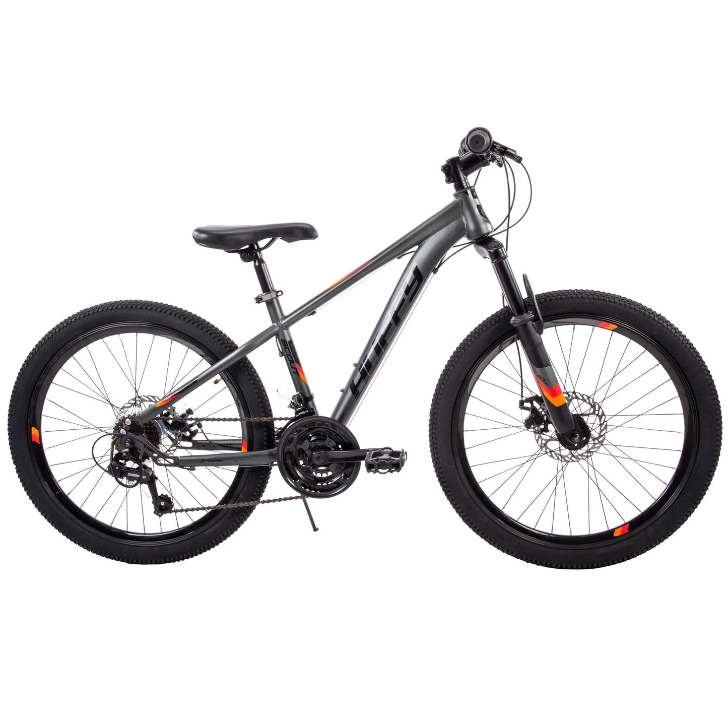 Scout Hardtail Mountain Bike, 24" Wheels, 21-Speeds, Disc Brakes