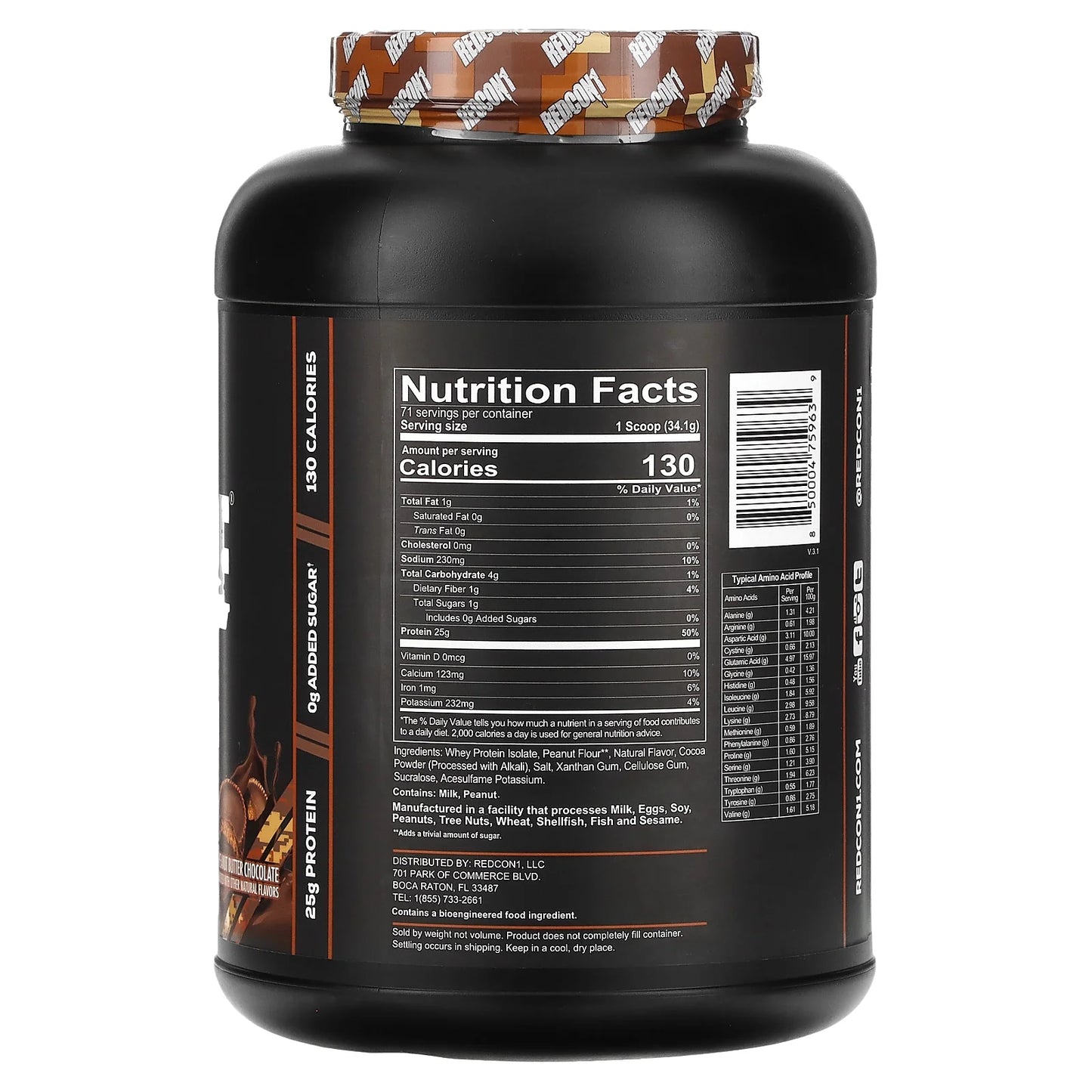 Isotope 100% Whey Protein Isolate Powder, Peanut Butter Chocolate, 5Lb