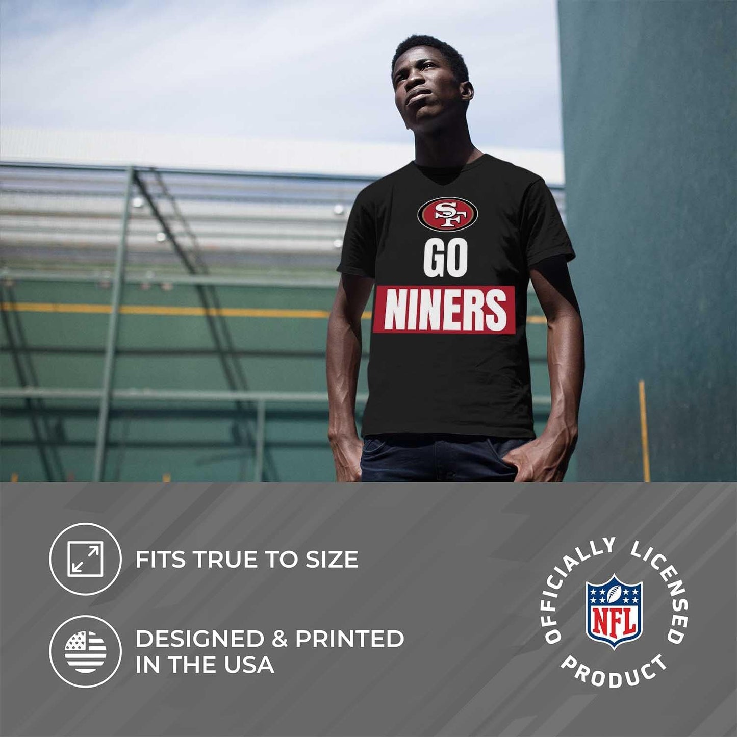 NFL Adult Team Slogan Unisex T-Shirt - Tagless - Show Your Team Pride with Ultimate Comfort and Quality
