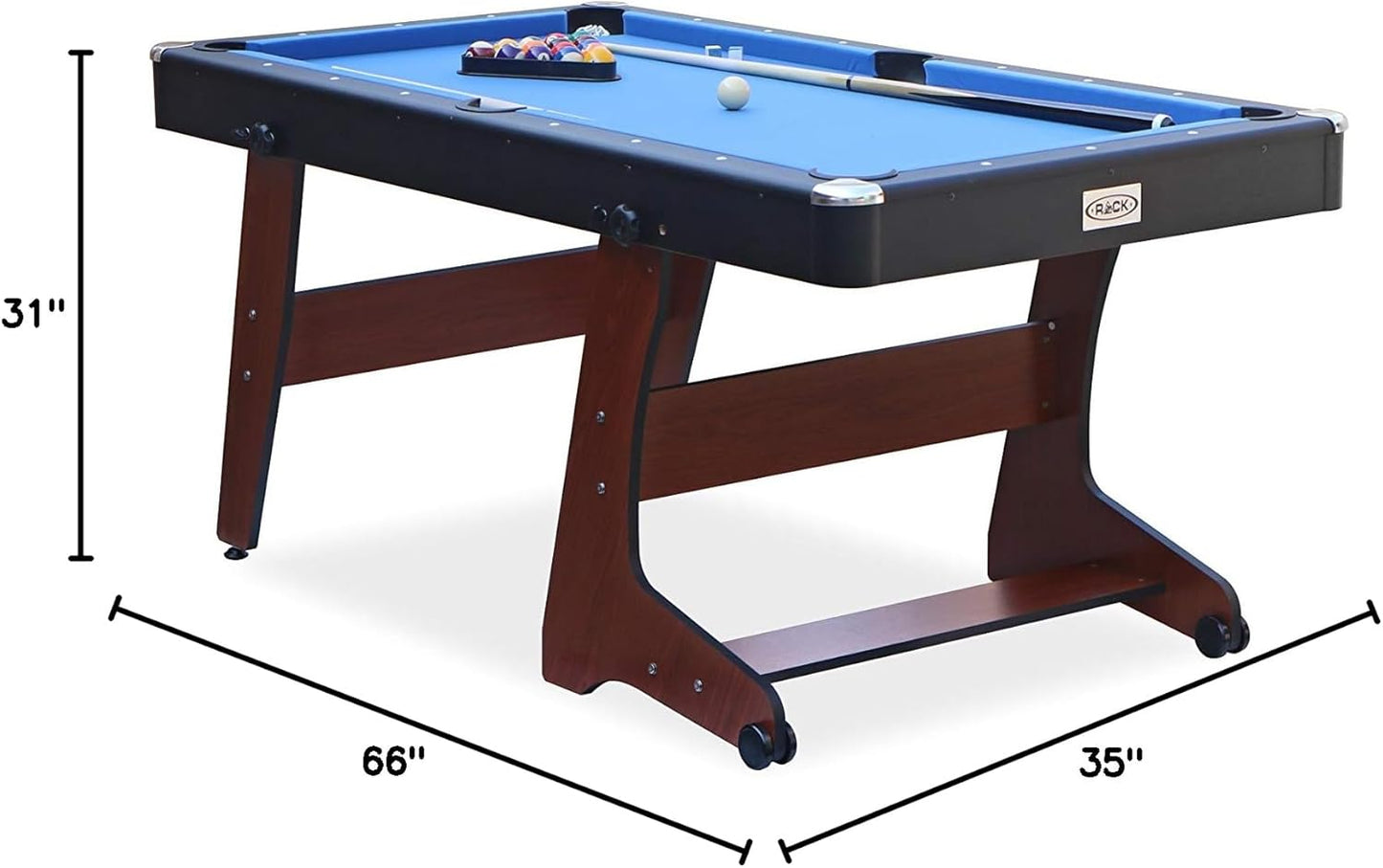 Drogon 5.5-Foot Folding Billiard/Pool Table - Compact and Portable Space-Saving Design