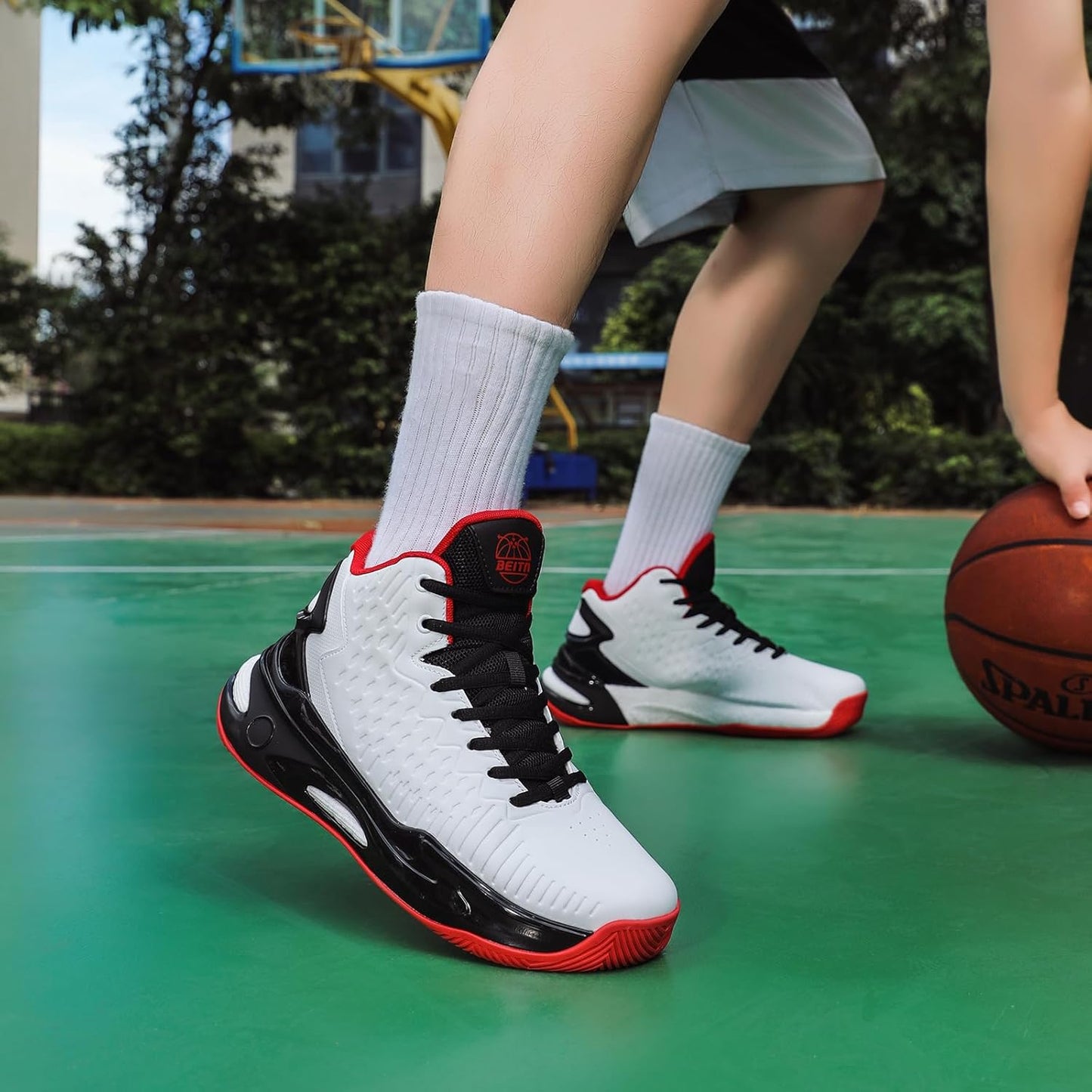 High Upper Basketball Shoes for Men Sneakers Breathable Sports Shoes anti Slip