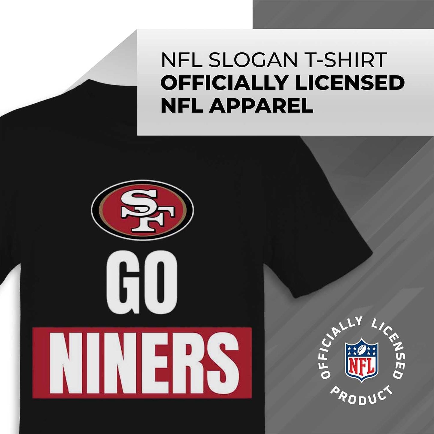 NFL Adult Team Slogan Unisex T-Shirt - Tagless - Show Your Team Pride with Ultimate Comfort and Quality