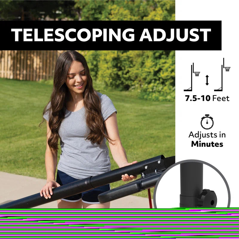 Height Adjustable Portable Basketball Hoop (44" Impact Backboard)