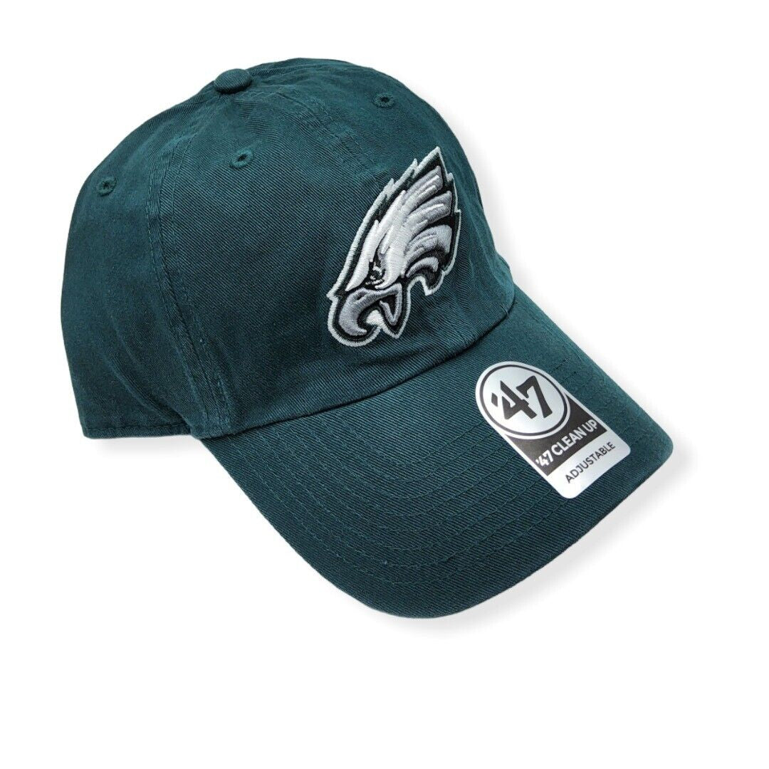 '47 Philadelphia Eagles Clean up Hunter Green Adjustable Strap Hat Dad Cap