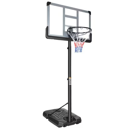 6.6 Ft. to 10 Ft. Adjustable Height Portable Basketball Hoop Goal Basketball System Basketball Equipment with Wheels