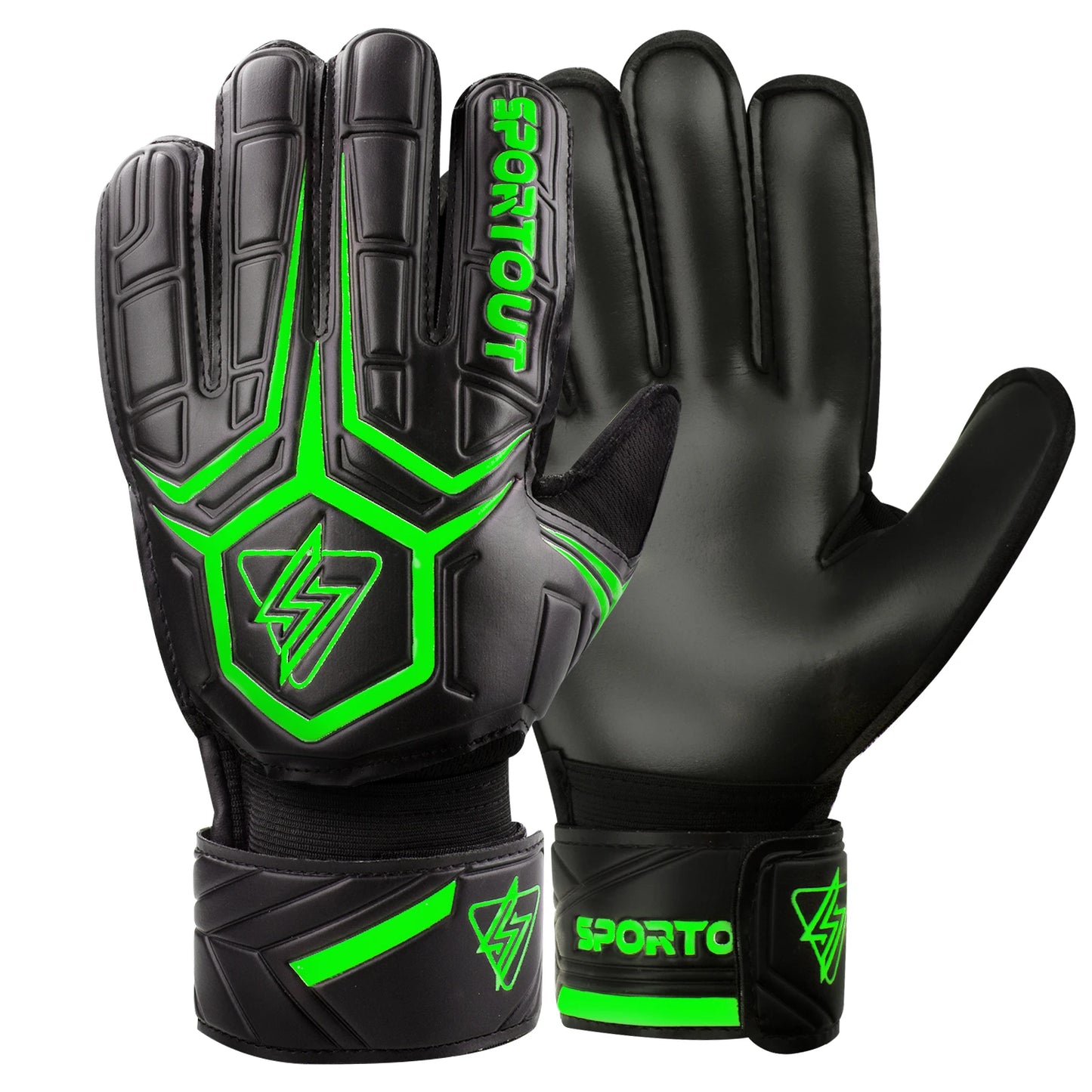 Goalie Gloves, Goalkeeper Gloves with Fingersave, Soccer Gloves, Breathable Soccer Goalie Gloves, 4Mm Latex, for Kids