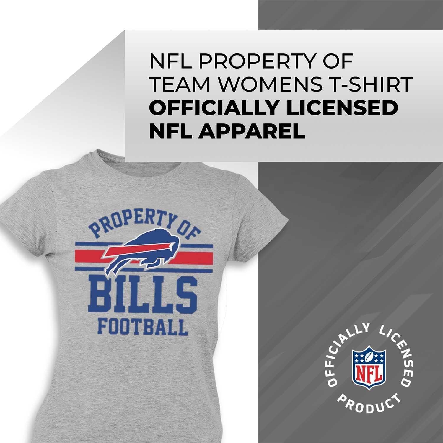 NFL Womens Short Sleeve Property of Tshirt, Official Team Apparel, Womens Tagless Contour Fit Tee