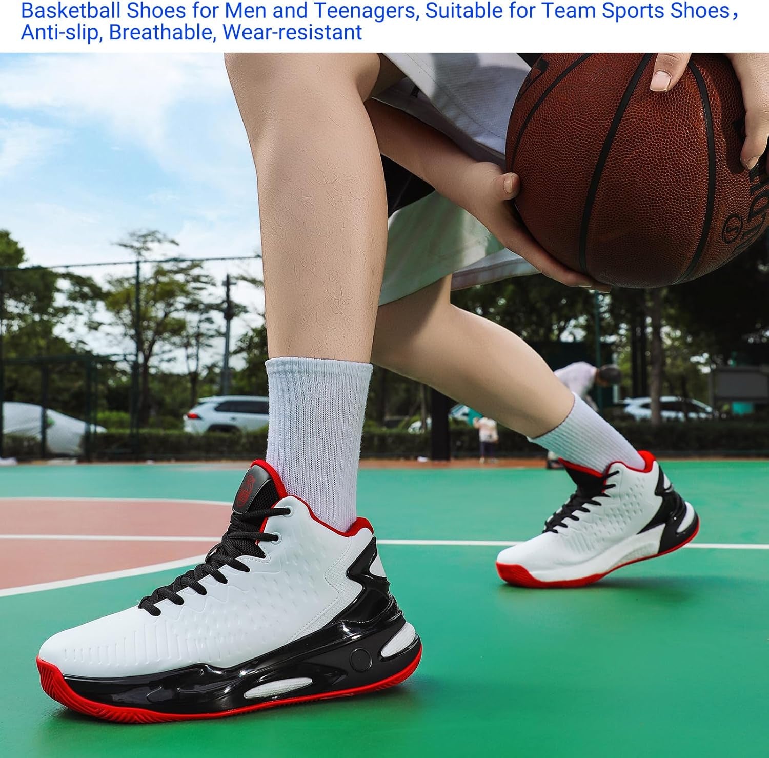 High Upper Basketball Shoes for Men Sneakers Breathable Sports Shoes anti Slip