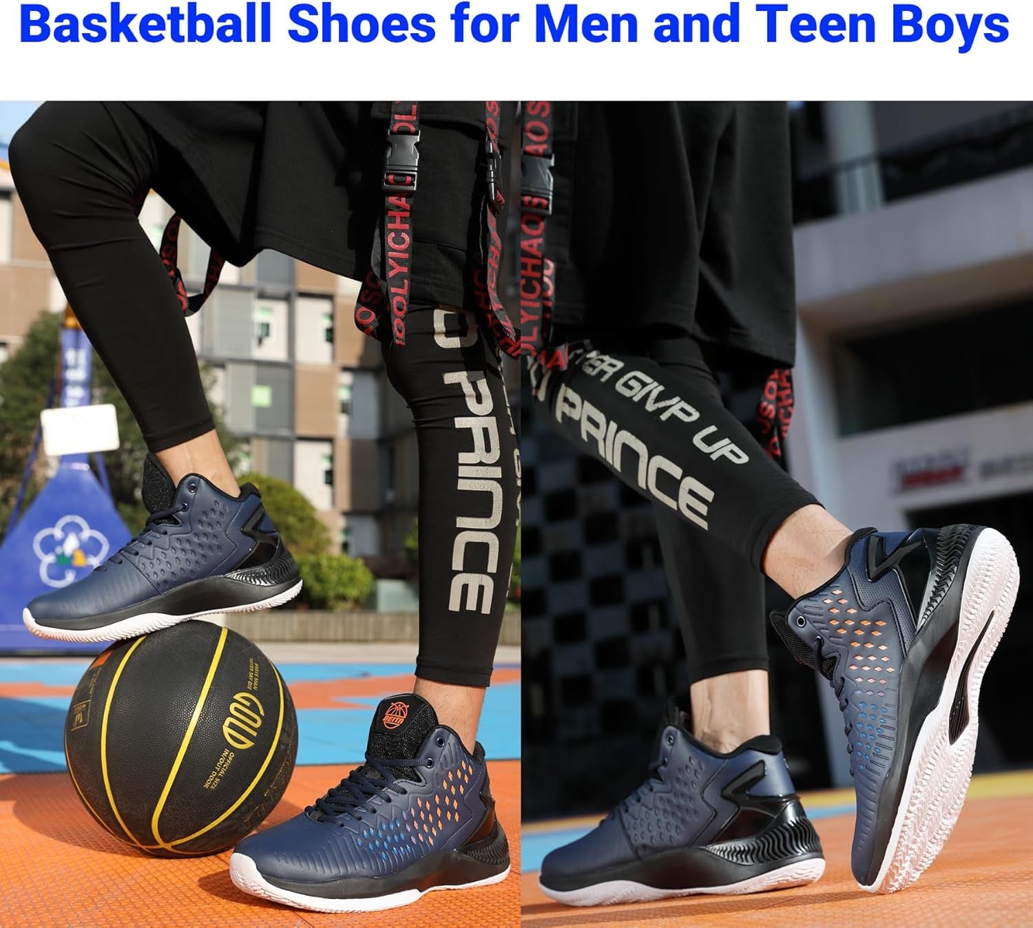 High Upper Basketball Shoes for Men Sneakers Breathable Sports Shoes anti Slip