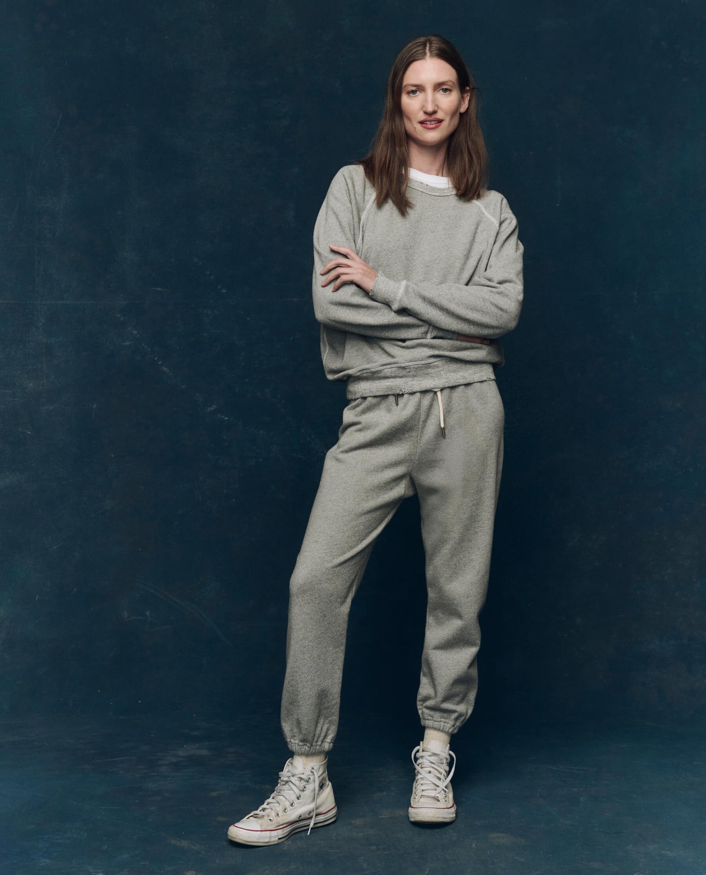 The College Sweatshirt. Solid -- Varsity Grey