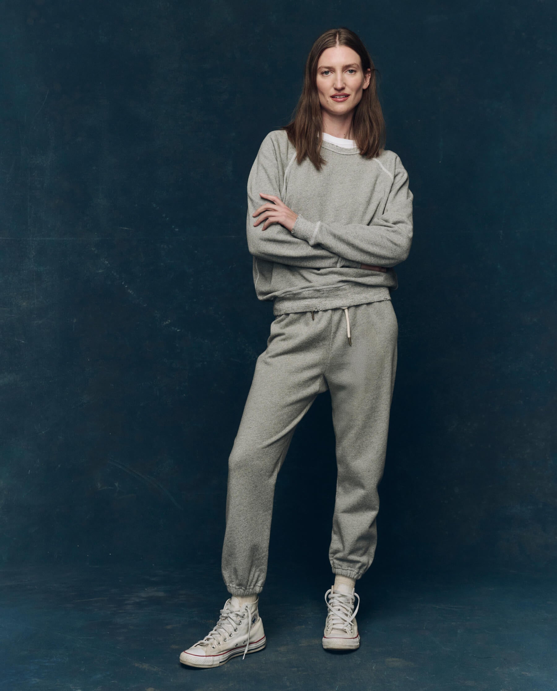 The College Sweatshirt. Solid -- Varsity Grey