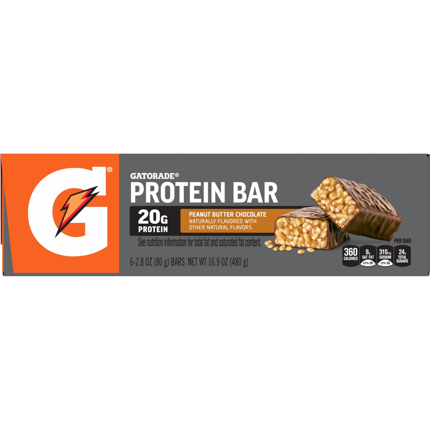 (3 Pack)  Protein Bars, Peanut Butter Chocolate, 20G Protein, 6 Bars