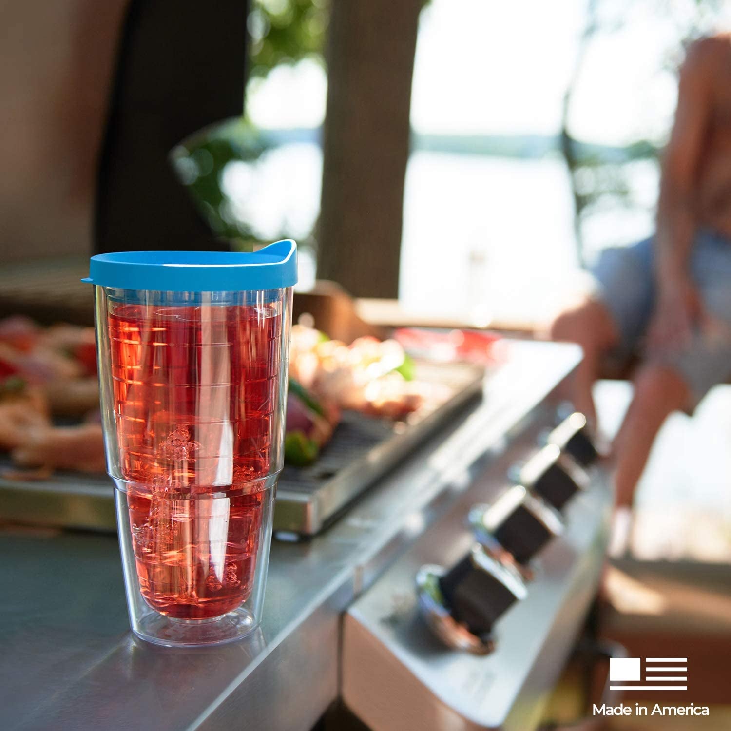 Made in USA Double Walled NFL® Pittsburgh Steelers Insulated Tumbler Cup Keeps Drinks Cold & Hot, 24Oz, All Over