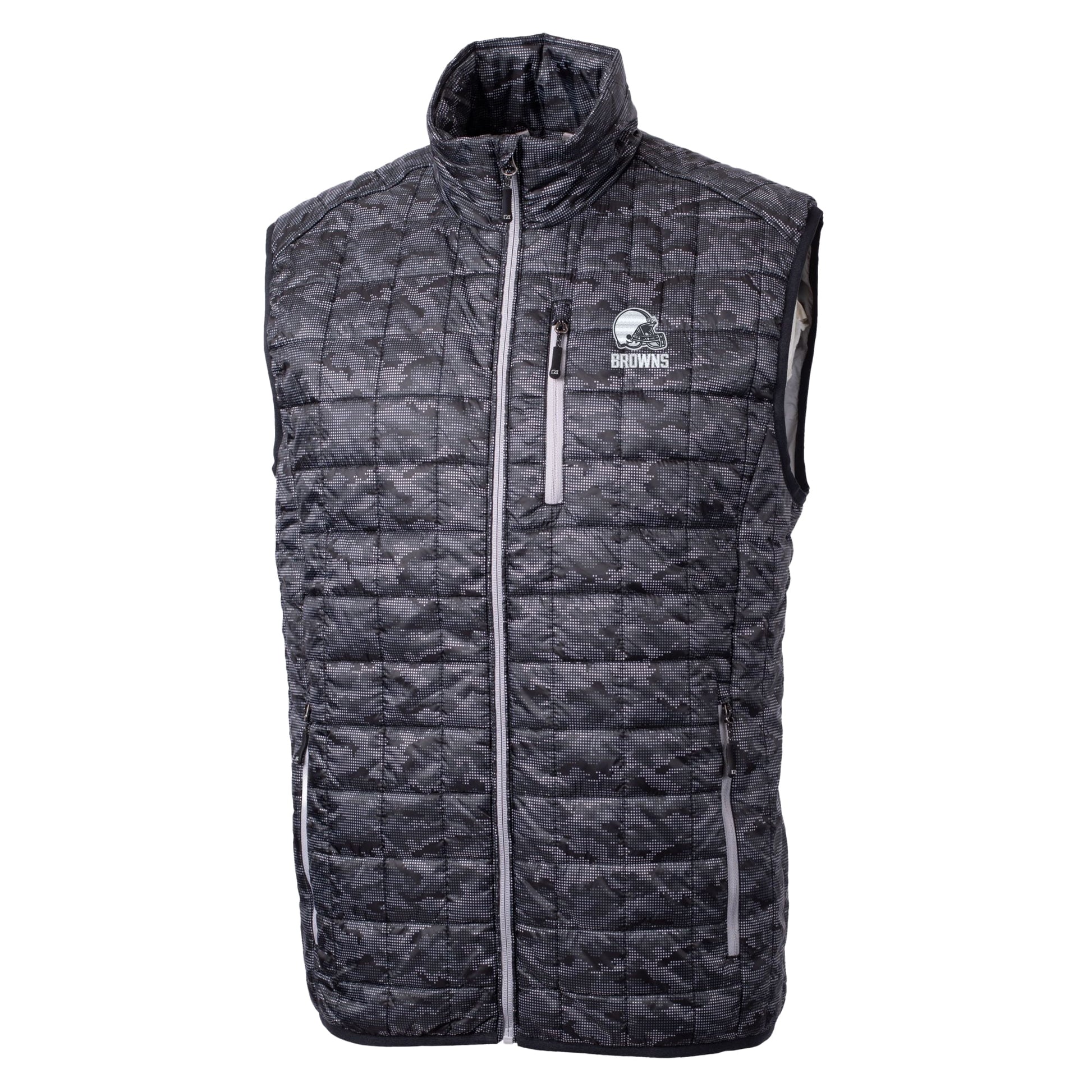 Men'S  Black Cleveland Browns Rainier Primaloft- Eco Insulated Full-Zip Printed Puffer Vest