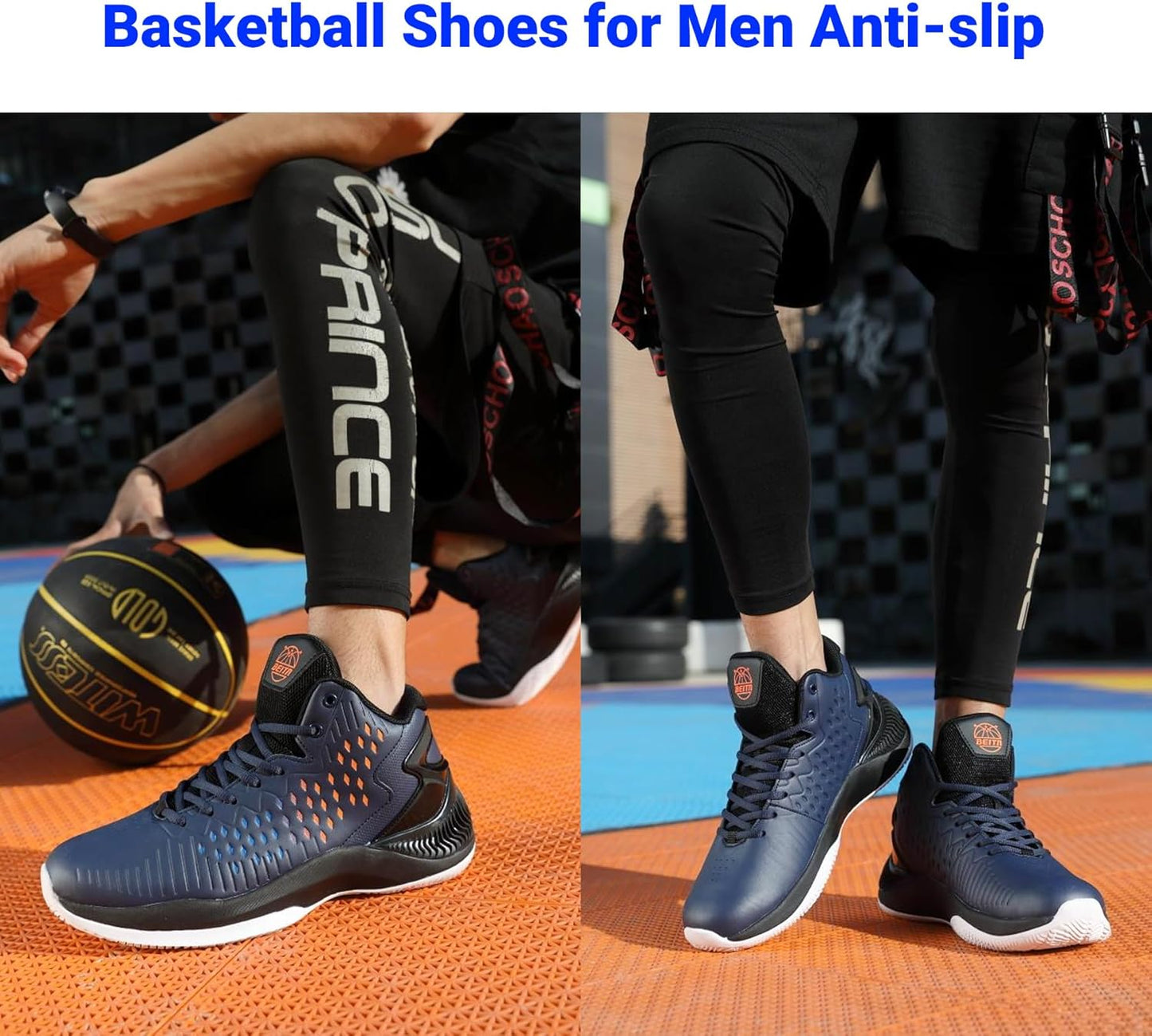 High Upper Basketball Shoes for Men Sneakers Breathable Sports Shoes anti Slip