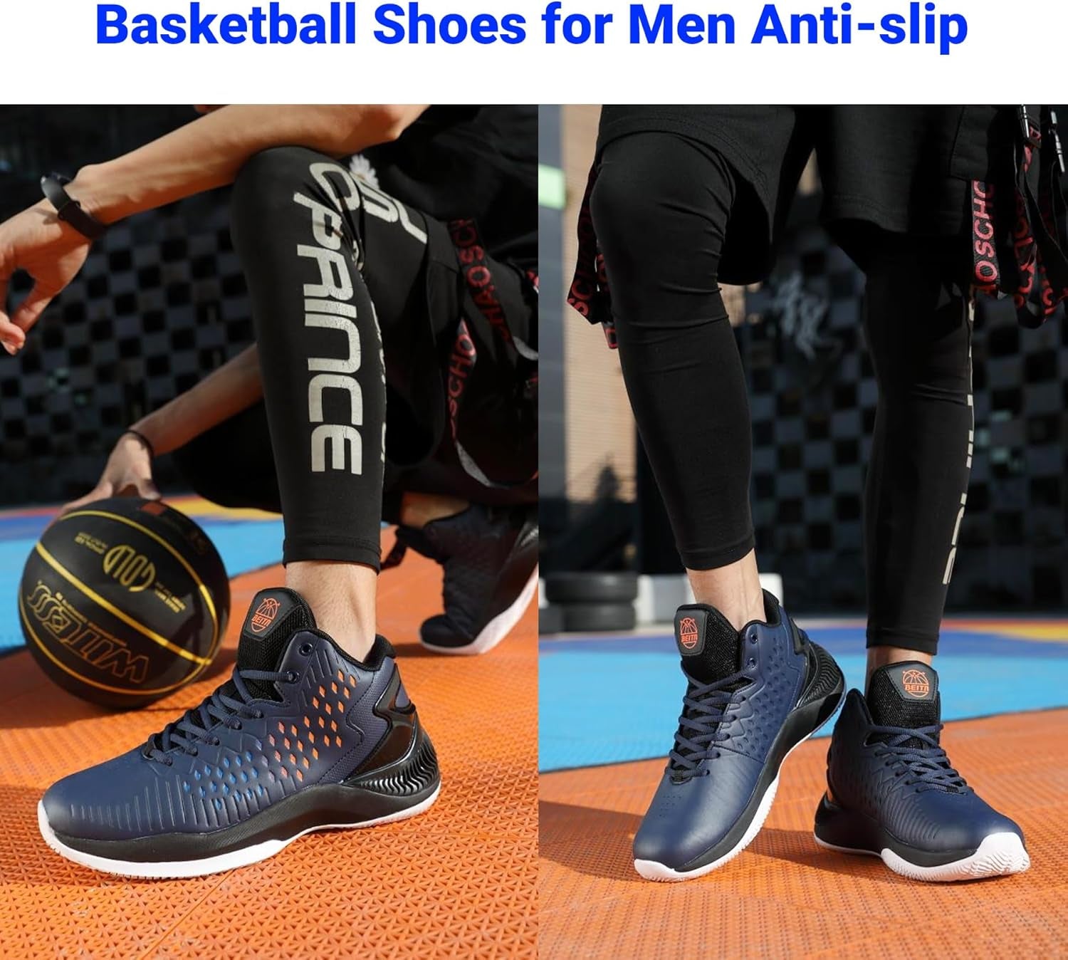 High Upper Basketball Shoes for Men Sneakers Breathable Sports Shoes anti Slip