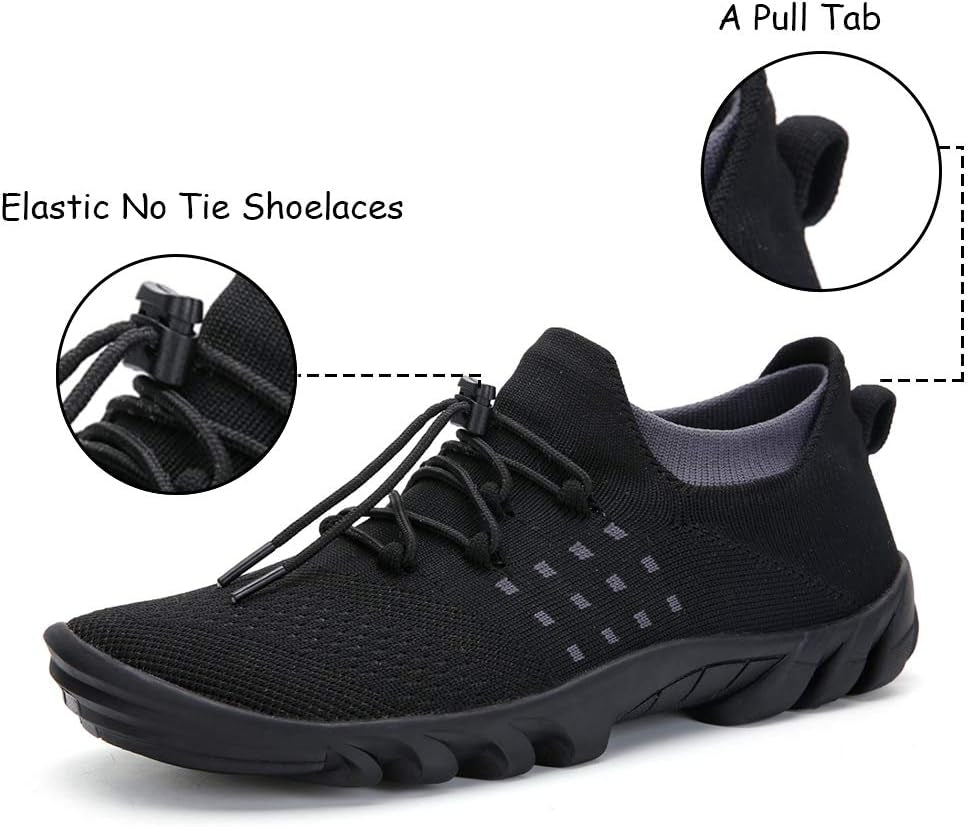 Mens Womens Walking Shoes Lightweight Breathable Slip-On Jogging Sock Sneakers Trail Runners