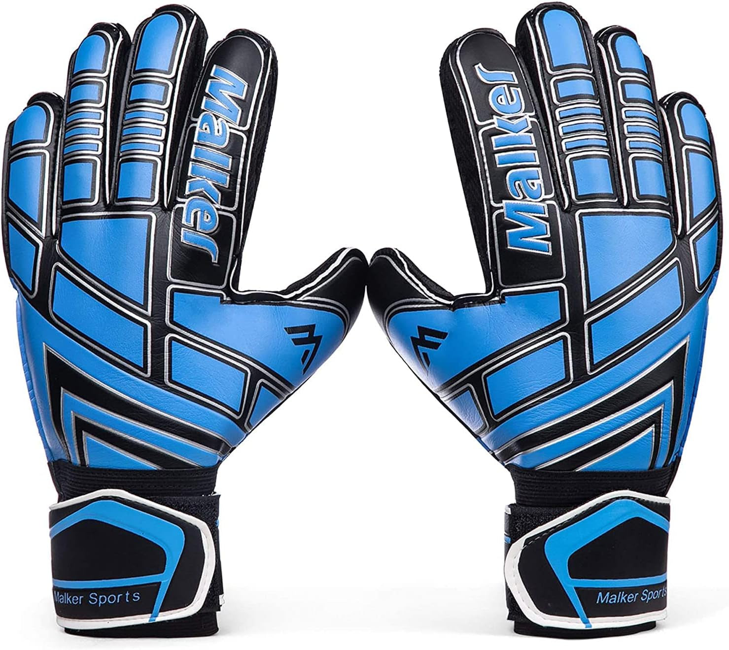 Soccer Goalie Gloves Goalkeeper Gloves with Fingersave and Double Wrist Protection, Strong Grip Goalkeeper Gloves for Kids, Youth, Adults