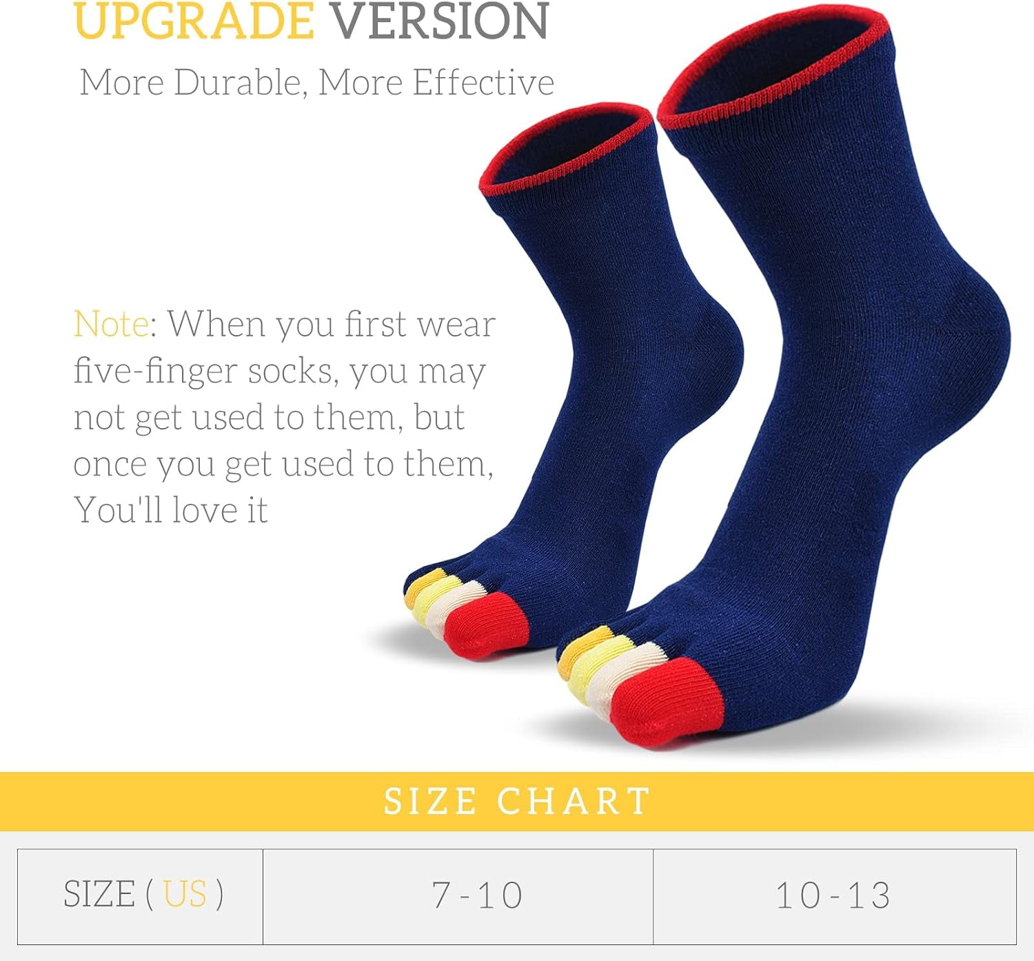 Toe Socks Mens Five Finger Striped Sock Running Athletic Cotton Ankle Sox 5 Pairs