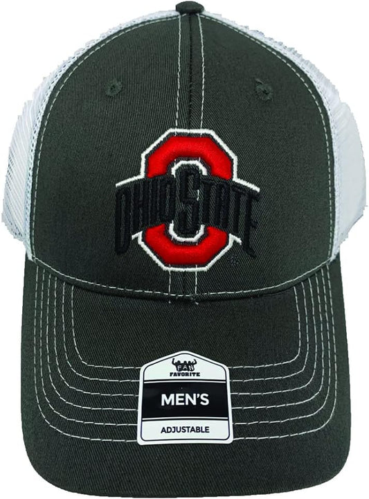 Ohio State Buckeyes Adjustable Cap Mesh Back Hat