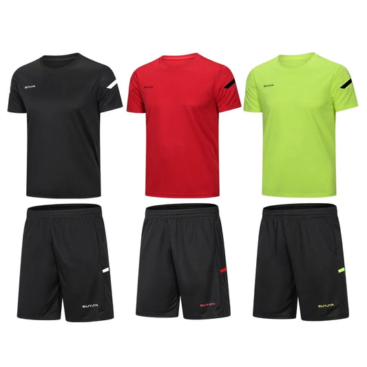 3Pack Men'S Workout Set Gym Clothes Active Shorts Shirt Set for Running Basketball Football and Daily Life,Size S-3XL