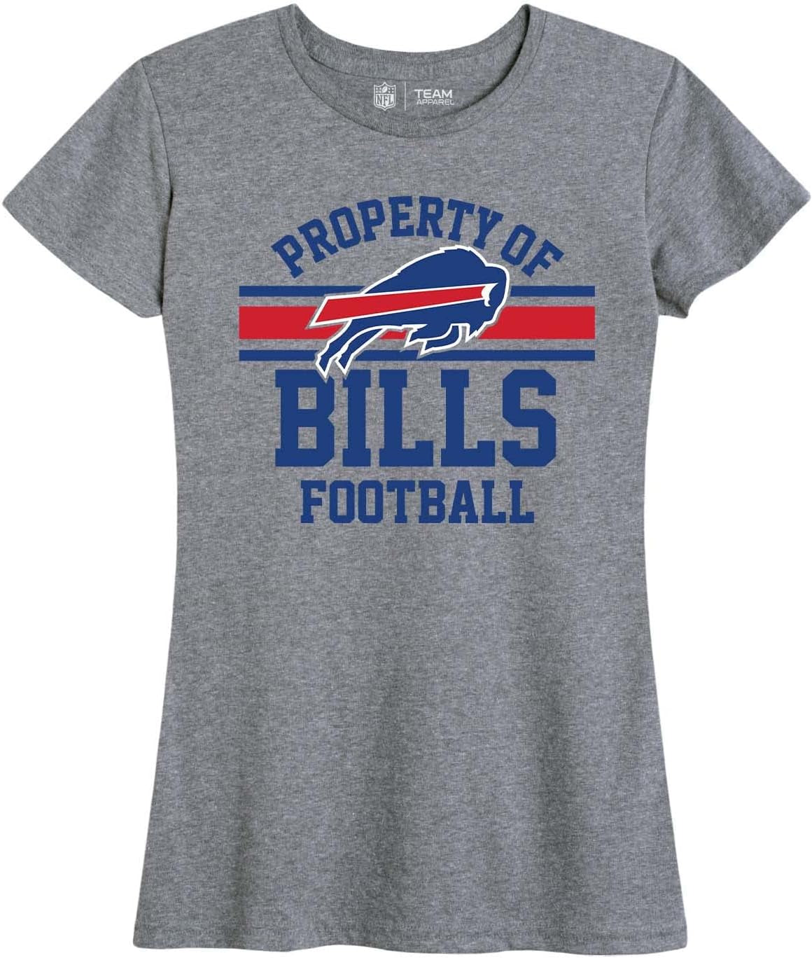 NFL Womens Short Sleeve Property of Tshirt, Official Team Apparel, Womens Tagless Contour Fit Tee