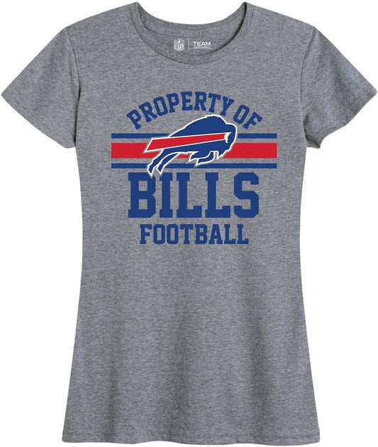 NFL Womens Short Sleeve Property of Tshirt, Official Team Apparel, Womens Tagless Contour Fit Tee