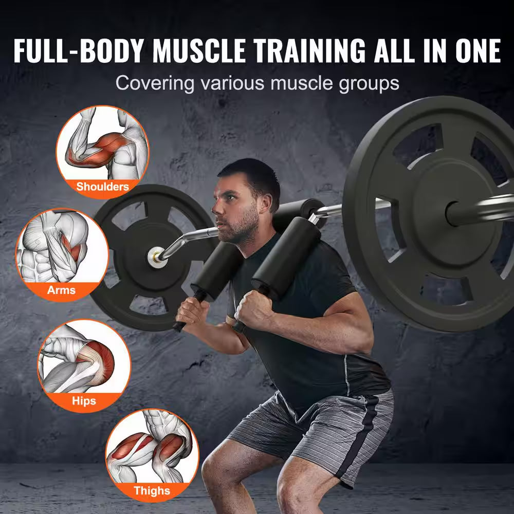 Safety Squat Bar, 700 Lbs. Fitness Squat Bar, Safety Squat Bar Attachment, 28 Mm Diameter, Ideal for Front Squats