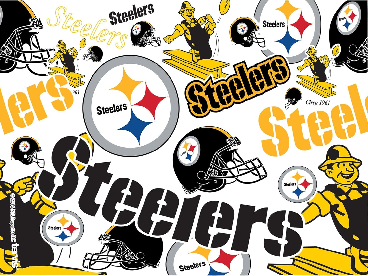 Made in USA Double Walled NFL® Pittsburgh Steelers Insulated Tumbler Cup Keeps Drinks Cold & Hot, 24Oz, All Over