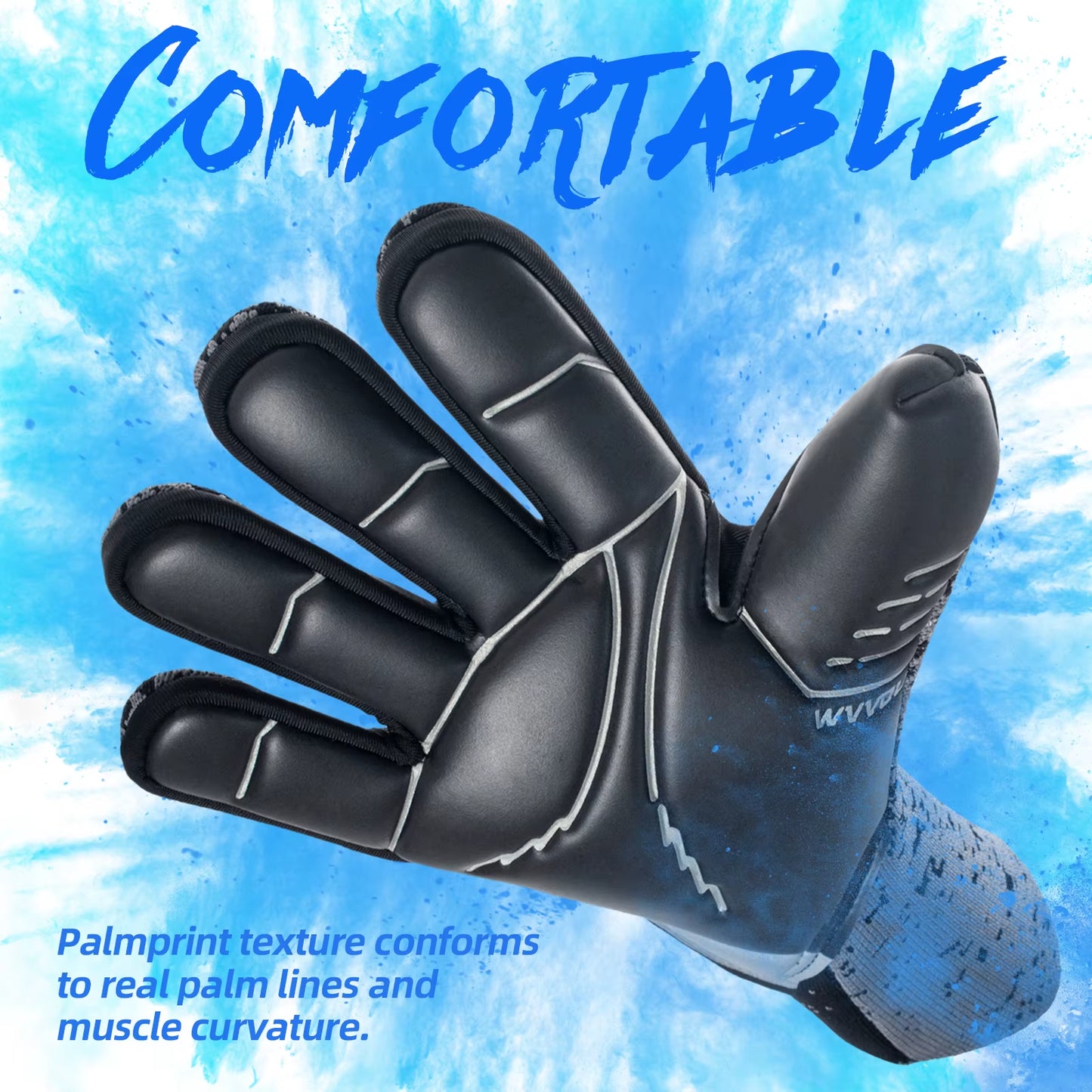 Soccer Goalie Gloves Youth Adults, High Performance Goalkeeper Gloves, Breathable Soccer Gloves, 4+3Mm Super Grip