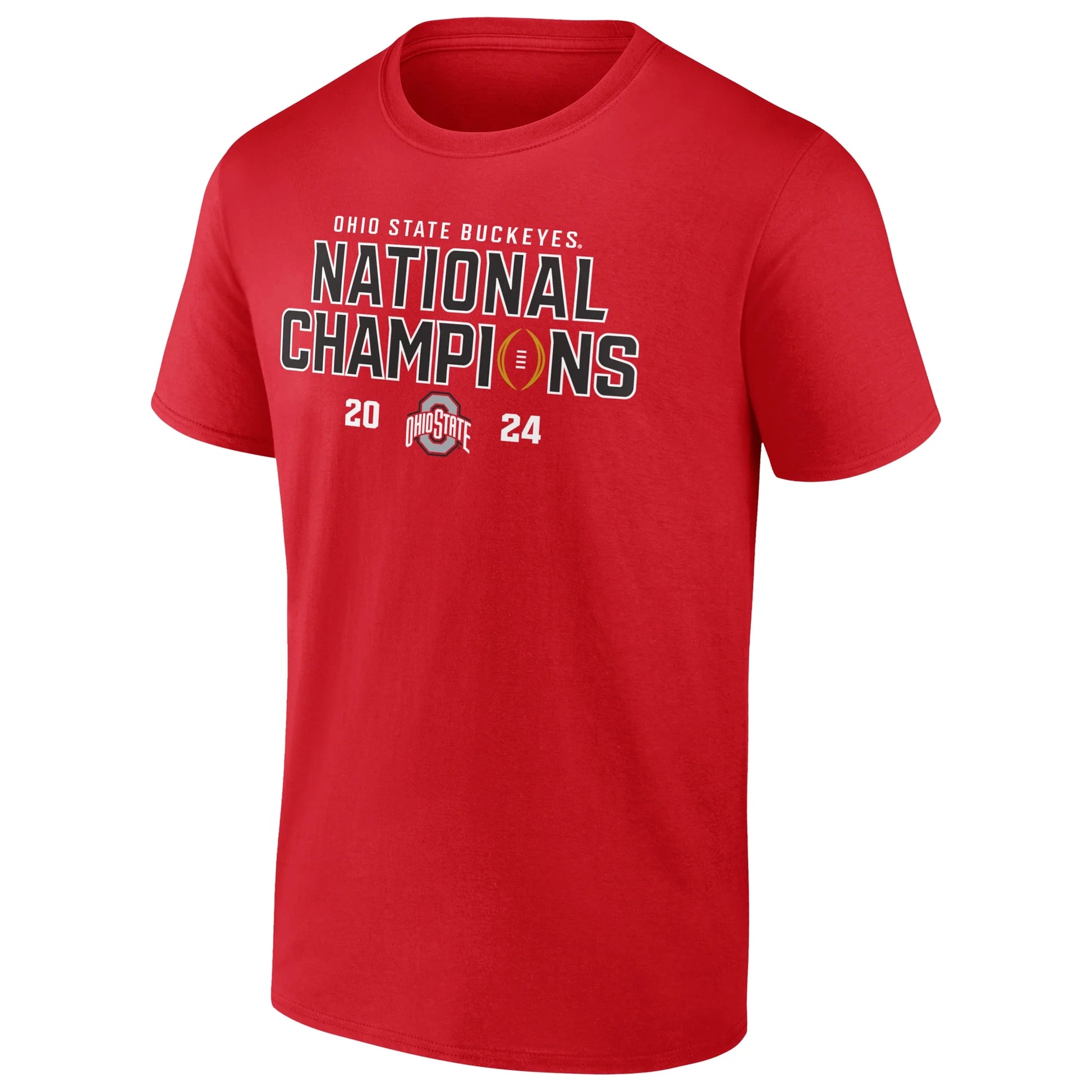 Men'S  Scarlet Ohio State Buckeyes College Football Playoff 2024 National Champions Schedule T-Shirt