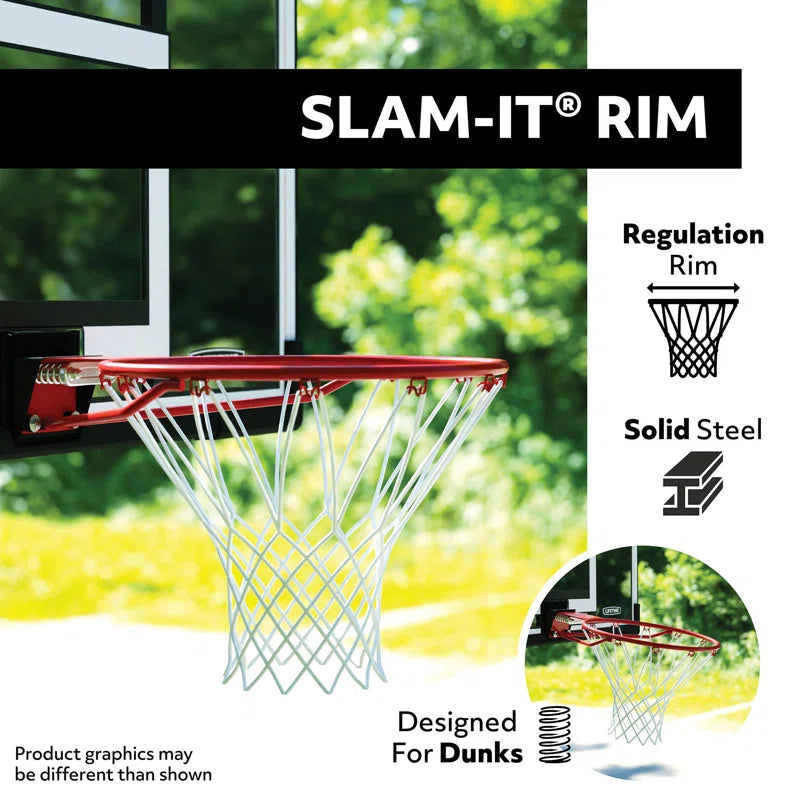 Height Adjustable In-Ground Basketball Hoop (48" Polycarbonate Backboard)