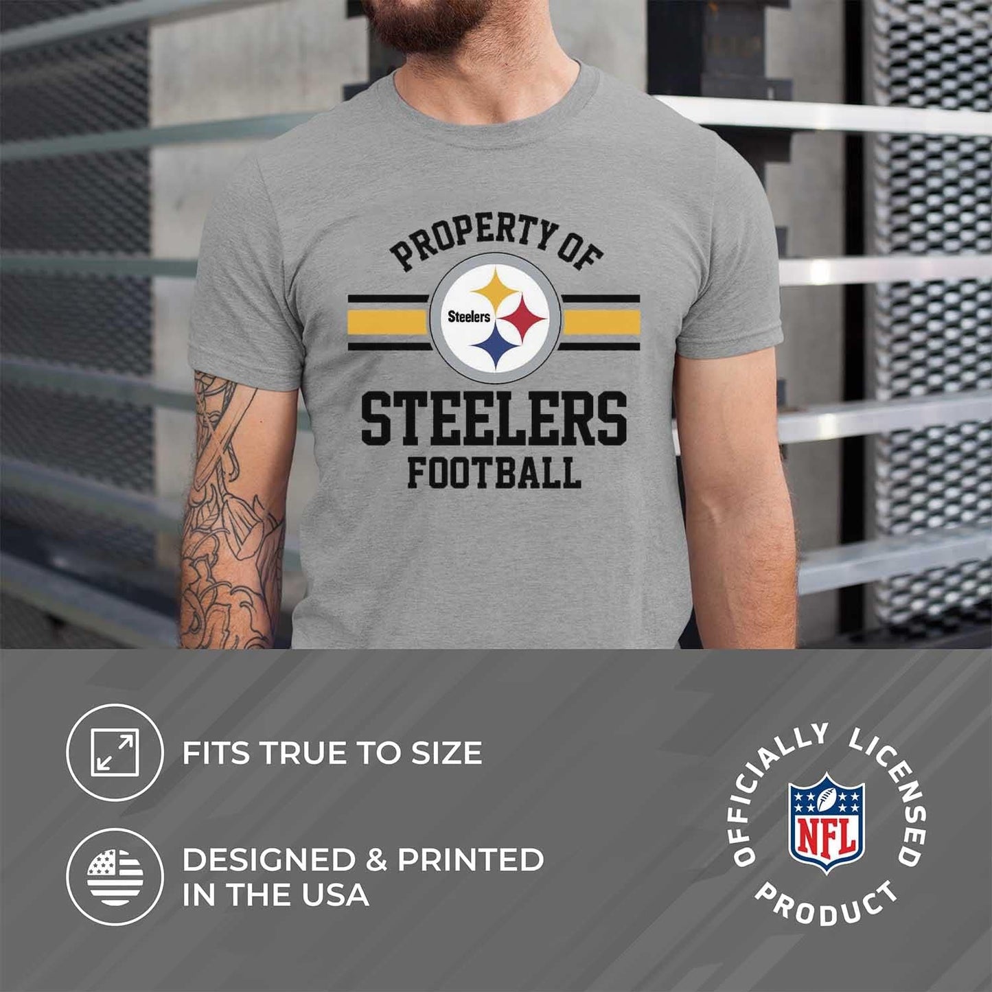 NFL Adult Property of T-Shirt - Cotton & Polyester - Show Your Team Pride with Ultimate Comfort and Quality