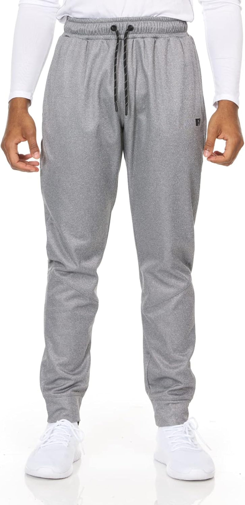 Men'S Fleece Active Athletic Workout Jogger Sweatpants for Men with Zipper Pocket and Drawstring