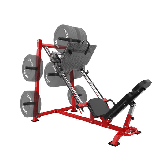 Leg Press Machine with Calf Block, Adjustable Leg Press Machines for Home Gym, Squat Machine with Barbell Plate Storages, Heavy Duty Workout Equipment for Full Lower Body Workout