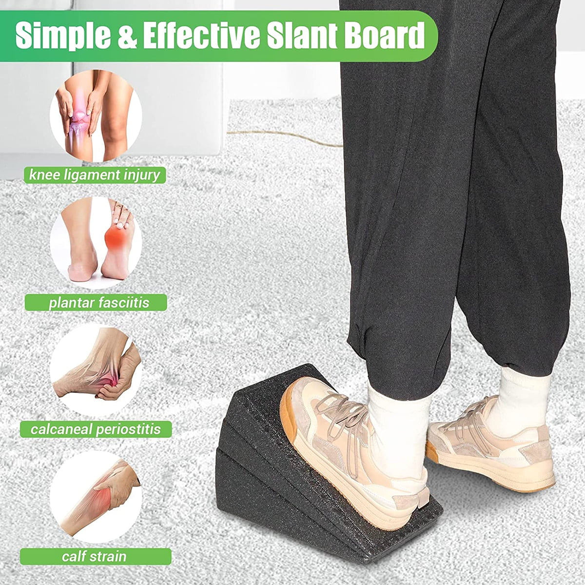 Squat Block 440LB Heavy Duty Sport Slant Board 8.5° 17° Non-Slip Squat Ramp Board Durable Physical Therapy Equipment for Exercises Squats Calf Stretching