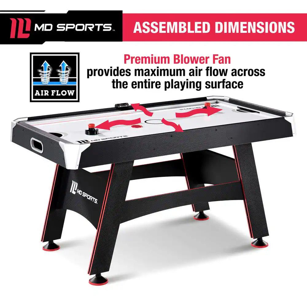 5 Ft. Air Hockey Table with Led Electronic Scorer
