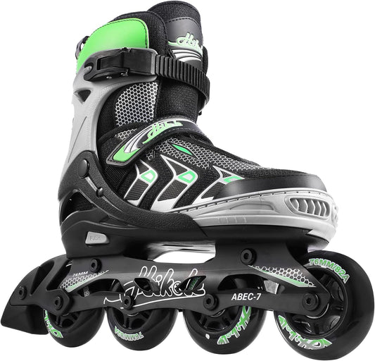 Adjustable Inline Skates for Kids and Adults, Outdoor Roller Fitness Blades for Men and Women, Beginner Roller Skates for Girls and Boys