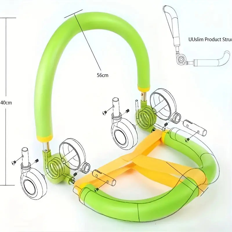 1pc Sit Up Exercise Equipment - Apple Green Abdominal Exercise Machine-3
