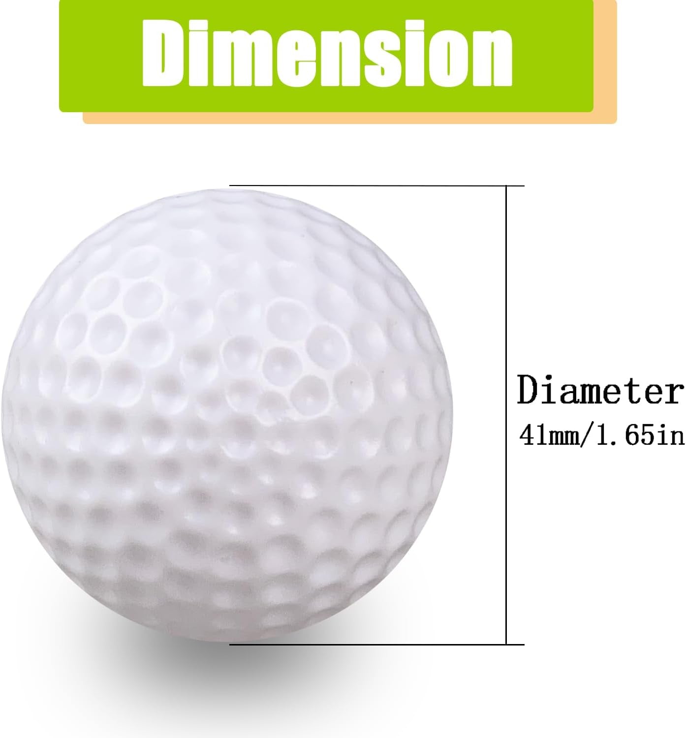 Plastic Golf Balls Practice, 24/100 Pack Hollow Plastic Golf Balls Indoor Outdoor Training, Golf Party Decorations