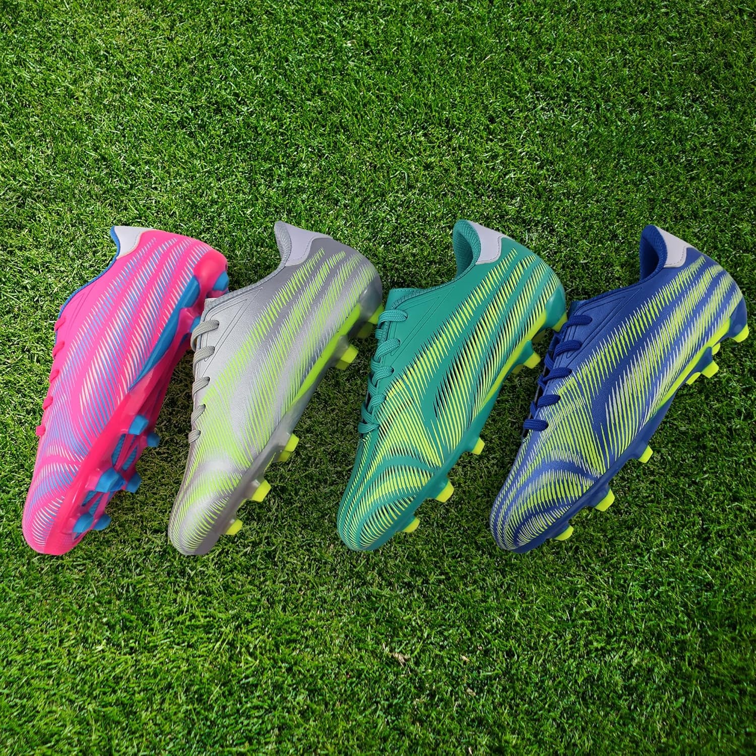 Boys Girls Outdoor Firm Ground Soccer Cleats(Toddler/Little Kid/Big Kid)